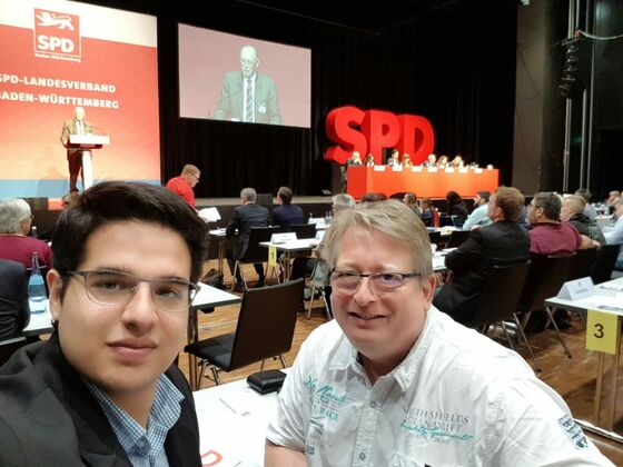 Ali Zarabi (von links) und Mirko Witkowski haben des SPD-Kreisverband Rottweil beim Landesparteitag vertreten.